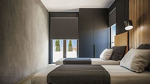 Chambre à coucher avec meubles encastrés haut de gamme Chambre à coucher avec meubles encastrés haut de gamme